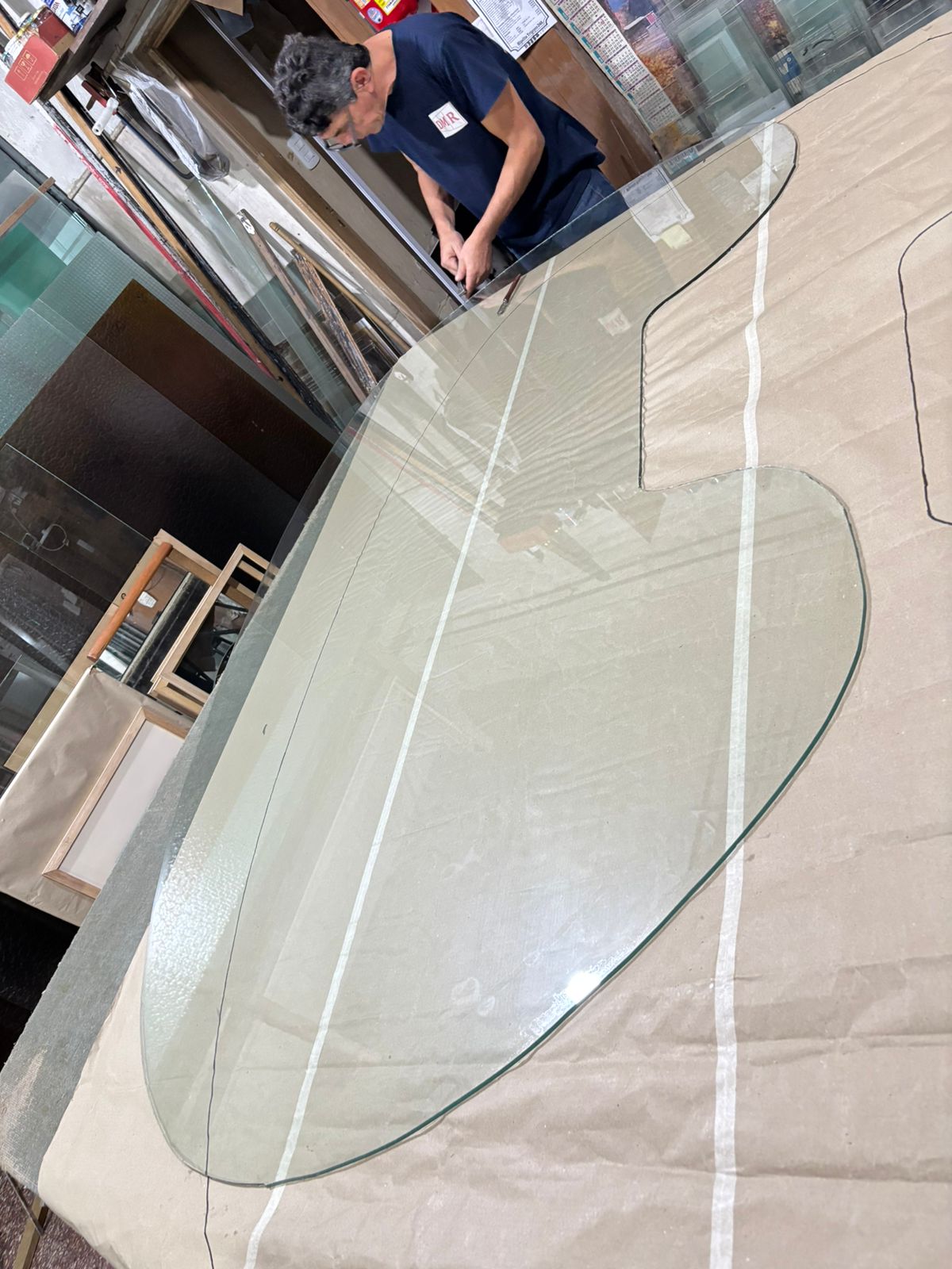 Tapas de mesa en vidrio