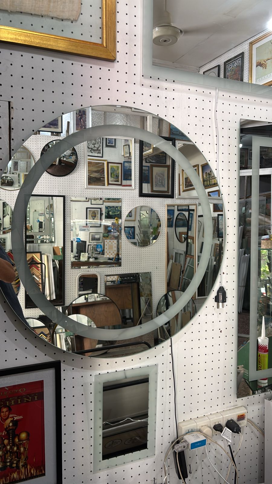 Espejo Redondo 4 mm con Borde Esmerilado 70 cm de Diámetro