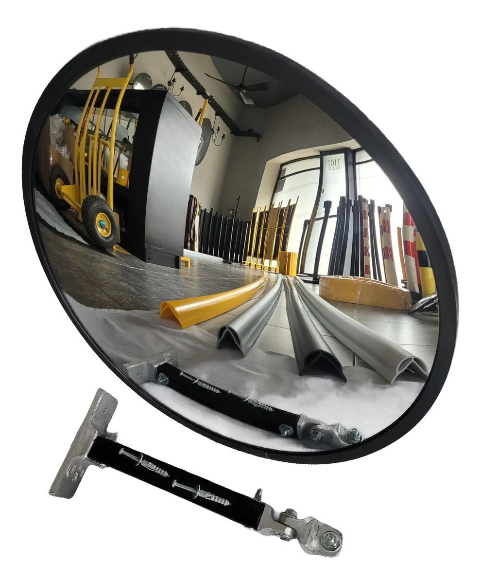 Espejo Parabólico de Seguridad 50 cm de Diámetro con Soporte Negro
