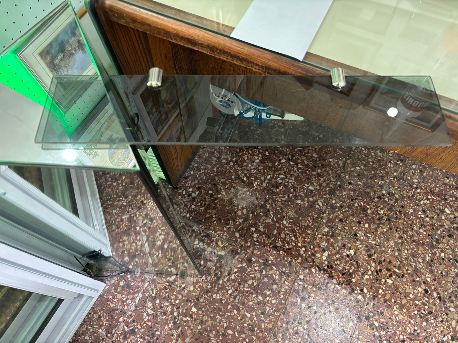 Estante de vidrio gris/bronce 4mm 12x50